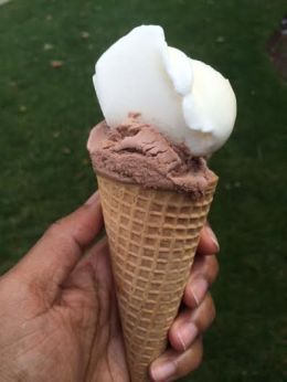 Friendly's ice-cream atop a StopandShop sugar cone. Delish!